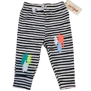 Cat & Jack Joggers Striped Neon 6-9 Months NWT